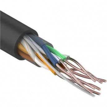 Кабель витая пара REXANT U/UTP 4PR внешний черный 305 м Кабель витая пара REXANT U/UTP 4PR внешний черный 305 м