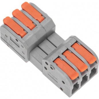 Клемма REXANT СМК 222-423R проходная разъемная, 3 полюса, серая 0,2-2,5/4мм² (40 шт/уп) Клемма REXANT СМК 222-423R проходная разъемная, 3 полюса, серая 0,2-2,5/4мм² (40 шт/уп)