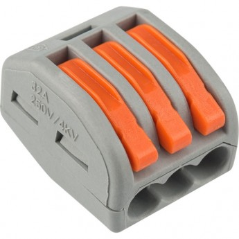 Клемма универсальная REXANT СМК 222-413, 3-проводная прозрачная, 50 шт. Клемма универсальная REXANT СМК 222-413, 3-проводная прозрачная, 50 шт.