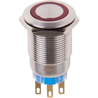 Кнопка антивандальная REXANT Ø19 12В Фикс (5с) ON-OFF/OFF-ON с подсветкой, красная (в упак. 1шт.) Кнопка антивандальная REXANT Ø19 12В Фикс (5с) ON-OFF/OFF-ON с подсветкой, красная (в упак. 1шт.)