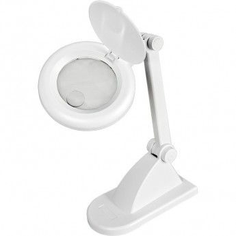 Лупа с подсветкой REXANT 3D+12D настольная белая Лупа с подсветкой REXANT 3D+12D настольная белая