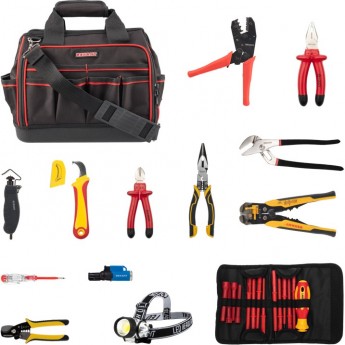 Набор инструментов электрика REXANT, 21 предмет
