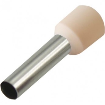 Наконечник штыревой REXANT F-18 мм 10 мм² втулочный изолированный слоновая кость Наконечник штыревой REXANT F-18 мм 10 мм² втулочный изолированный слоновая кость