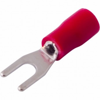 Наконечник вилочный REXANT 3.2 мм 0.5-1.5 мм² изолированный красный Наконечник вилочный REXANT 3.2 мм 0.5-1.5 мм² изолированный красный