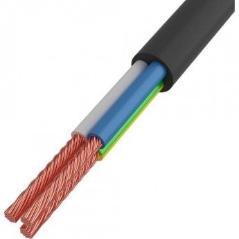 Провод REXANT ПВС 3x1.5 мм² соединительный черный 20 м Провод REXANT ПВС 3x1.5 мм² соединительный черный 20 м