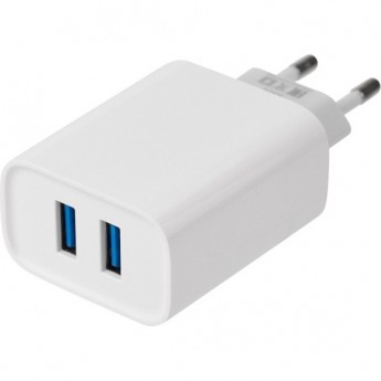 Сетевое зарядное устройство REXANT для iPhone/iPad 2 x USB, 5V, 2.4 A, белое