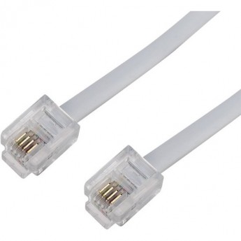 Шнур телефонный REXANT удлинитель RJ-11(6P-4C) 15 м белый Шнур телефонный REXANT удлинитель RJ-11(6P-4C) 15 м белый