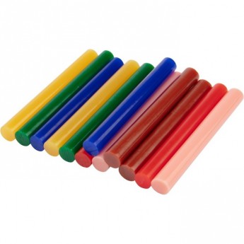 Стержни клеевые REXANT Ø11 мм, 100 мм, цветные (12 шт/уп), блистер Стержни клеевые REXANT Ø11 мм, 100 мм, цветные (12 шт/уп), блистер