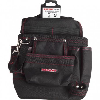 Сумка монтажника поясная REXANT RE-7 с 7 отделениями Сумка монтажника поясная REXANT RE-7 с 7 отделениями