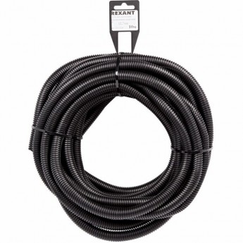 Труба гофрированная REXANT 12.7 мм автомобильная разрезная, 10 м Труба гофрированная REXANT 12.7 мм автомобильная разрезная, 10 м
