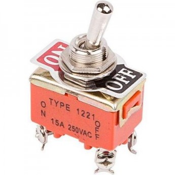 Тумблер REXANT KN-201 15А (4c) двухполюсный Тумблер REXANT KN-201 15А (4c) двухполюсный