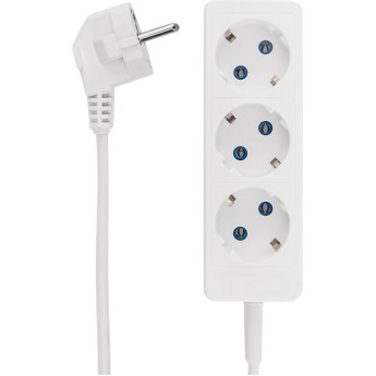 Удлинитель REXANT STANDARD 3 гнезда, 1,5м, 3х1,0мм², с/з, белый
