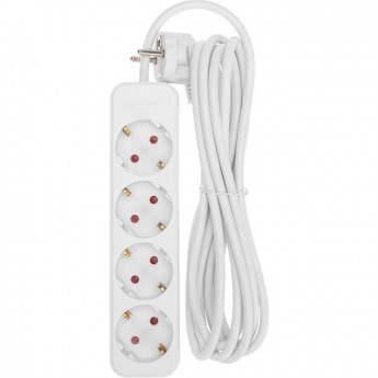 Удлинитель REXANT STANDARD 4 гнезда, 3м, 3х1,0мм², с/з, белый