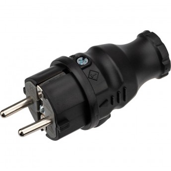 Вилка прямая REXANT 16 А влагозащищенная с/з каучук Вилка прямая REXANT 16 А влагозащищенная с/з каучук