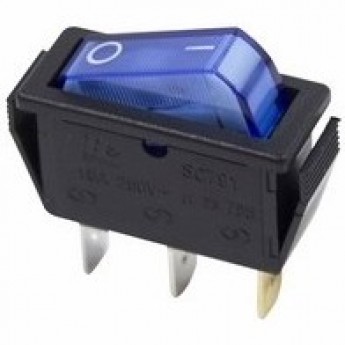 Выключатель клавишный REXANT RWB-404 15А синий с подсветкой Выключатель клавишный REXANT RWB-404 15А синий с подсветкой